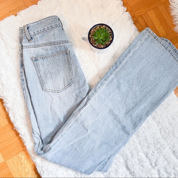 CHUU Cut Distressed Flare High-Waisted Denim Jeans - Picture 4 of 6